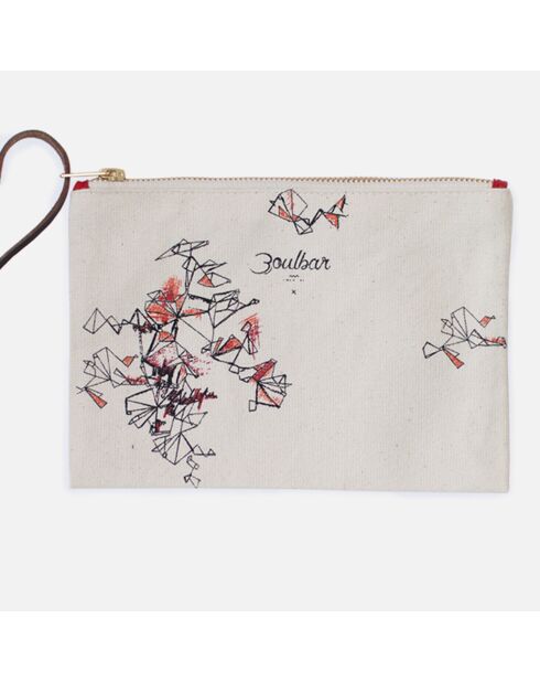 Pochette Constellation beige - 21x15 cm