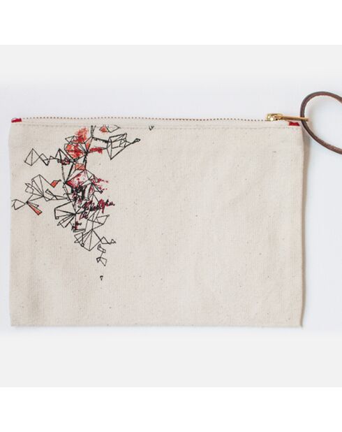 Pochette Constellation beige - 21x15 cm