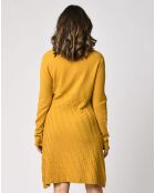 Robe Pull Tyler en Maille mélangée moutarde