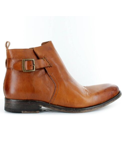 Bottines en Cuir Bora Bora cognac