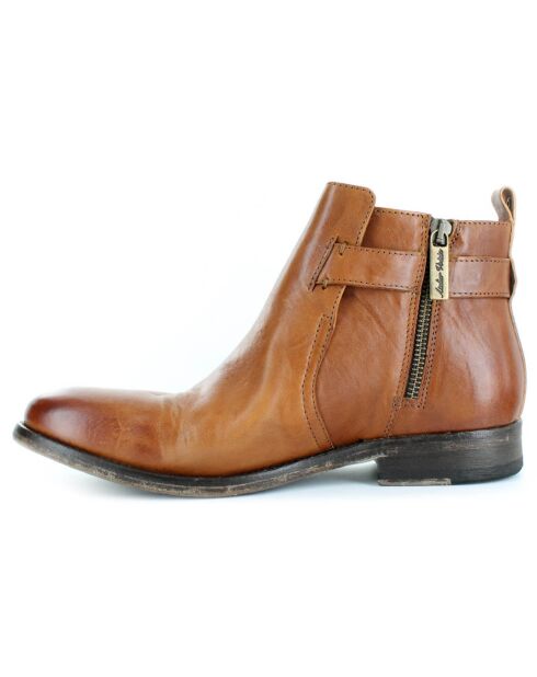 Bottines en Cuir Bora Bora cognac