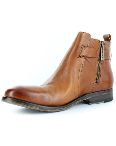 Bottines en Cuir Bora Bora cognac