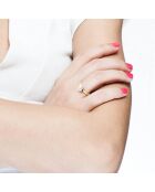 Natuurlijke witte zoetwaterparel geelgouden armband