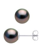 Orecchini in oro bianco e perle di Tahiti nere tahiti