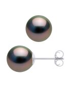 Rhoda Ohrringe Weißgold und Tahitiperlen schwarz Tahiti