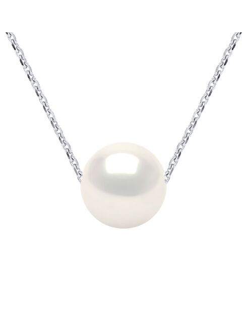 Daphne halsketting met witgouden en natuurlijke witte zoetwaterparels