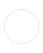 Collier Abéba Or Jaune & Perle d'Eau Douce ronde blanc naturel