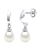 Boucles d'oreilles Nao Argent & Perles d'Eau Douce blanc naturel