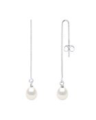 Boucles d'oreilles pendantes Argent & Perles d'Eau Douce blanc naturel