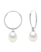 Boucles d'oreilles Argent & Perles d'Eau Douce blanches