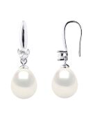 Boucles d'oreilles Argent, Zircon & Perles d'Eau Douce blanc naturel