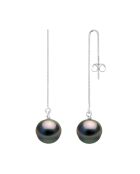 Boucles d'oreilles Vanille Argent & Perles de Tahiti gris/vert