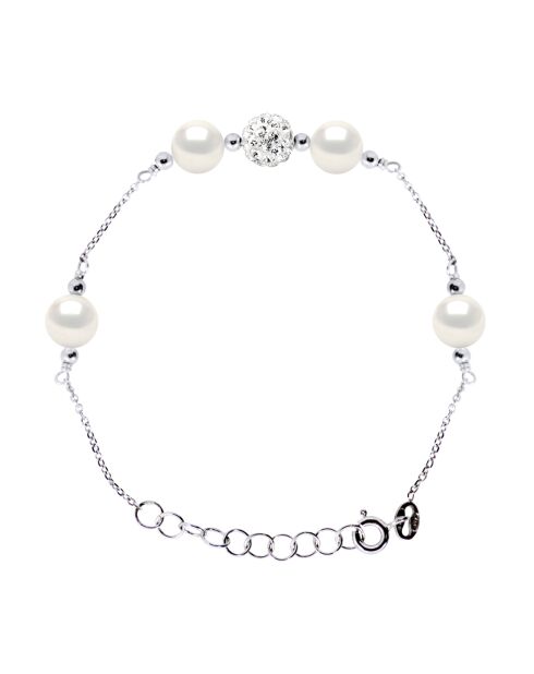 Bracelet Argent & Perles d'Eau Douce blanches