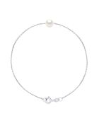 Bracelet en Argent Rhodié & Perle d'Eau Douce blanc naturel