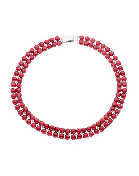 2-reihige Süßwasserperlenkette mit Kirsche