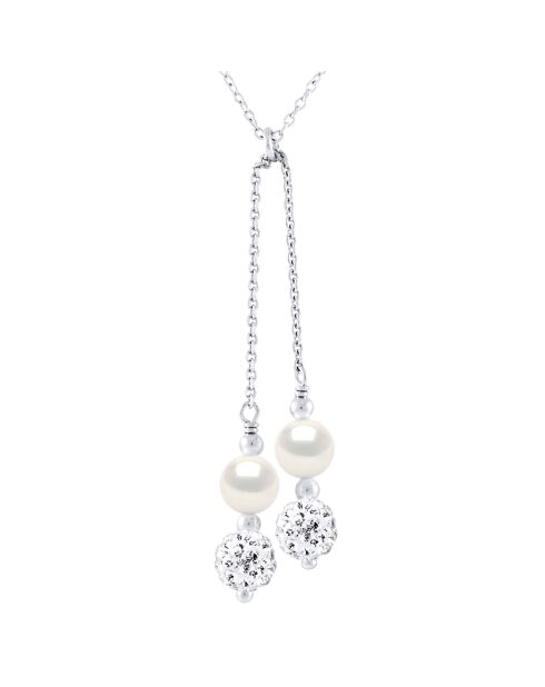 Collier Cat Argent & Perles d'Eau Douce blanches