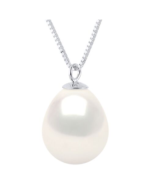 Collier Argent & Perle d'Eau Douce blanche