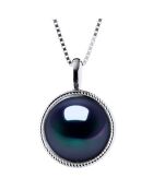Collier Argent Perle d'Eau Douce noire