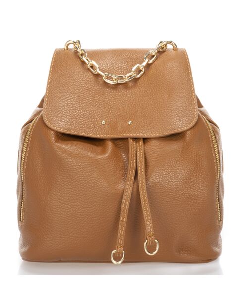 Carlie Cognac Lederrucksack - 30x13x32 cm