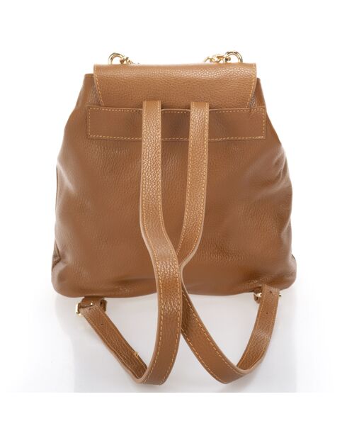 Carlie Cognac Lederrucksack - 30x13x32 cm
