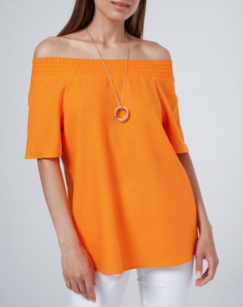 Bluse Malba aus Leinenmischung, Mango