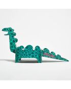 Présentoir à gâteau Dinosaure à monter vert - 32x56 cm