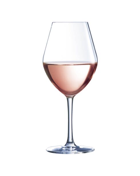 6 Verres à pied Lys transparents - 35 cl