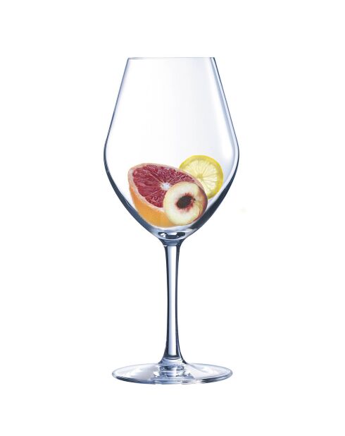 6 Verres à pied Lys transparents - 35 cl
