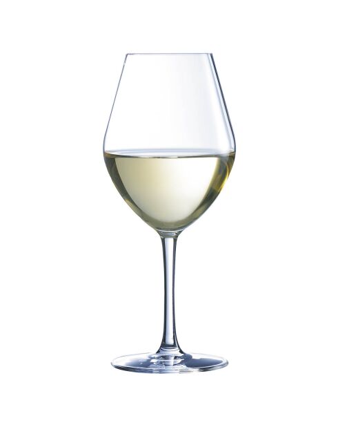 6 Verres à pied Lys transparents - 25 cl