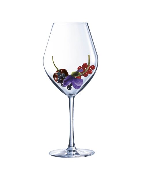 6 Verres à pied Lys transparents - 25 cl