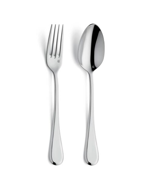 2 Couverts de service Dunes argentés - 25 cm