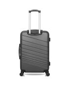 Valise Cabine 4 roues simples Tigre 55 cm gris foncé