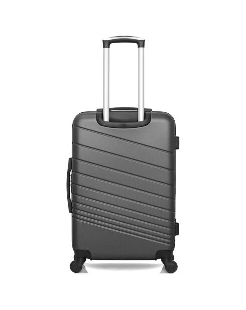 Valise Cabine 4 roues simples Tigre 55 cm gris foncé