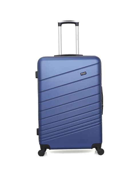 Valise Moyen Séjour 4 roues simples Tigre 65 cm bleu marine