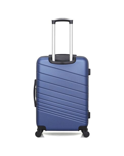 Valise Moyen Séjour 4 roues simples Tigre 65 cm bleu marine
