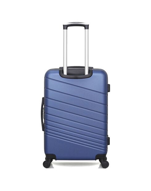 Valise Moyen Séjour 4 roues simples Tigre 65 cm bleu marine