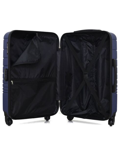 Valise Cabine 4 roues simples Tigre 55 cm bleu marine
