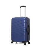 Valise Moyen Séjour 4 roues simples Tigre 65 cm bleu marine