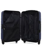 Valise Moyen Séjour 4 roues simples Tigre 65 cm bleu marine