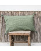 Housse de coussin Dots verte - 50x30 cm