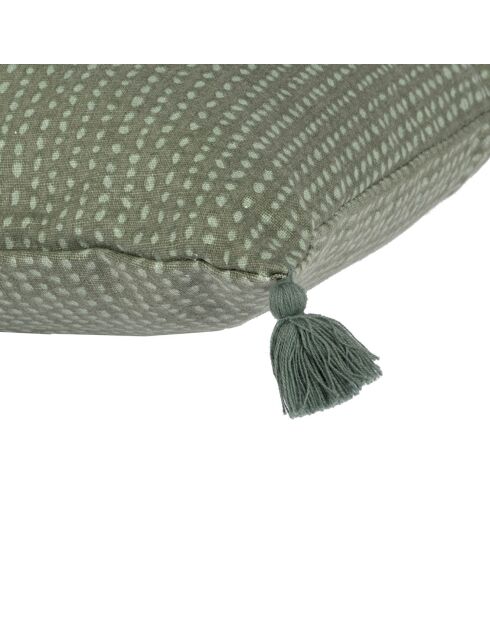 Housse de coussin Dots verte - 50x30 cm