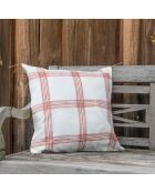 Housse de coussin Madras terracotta - 50x50 cm