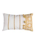 Housse de coussin Neo-Berbère blanc/jaune - 50x30 cm