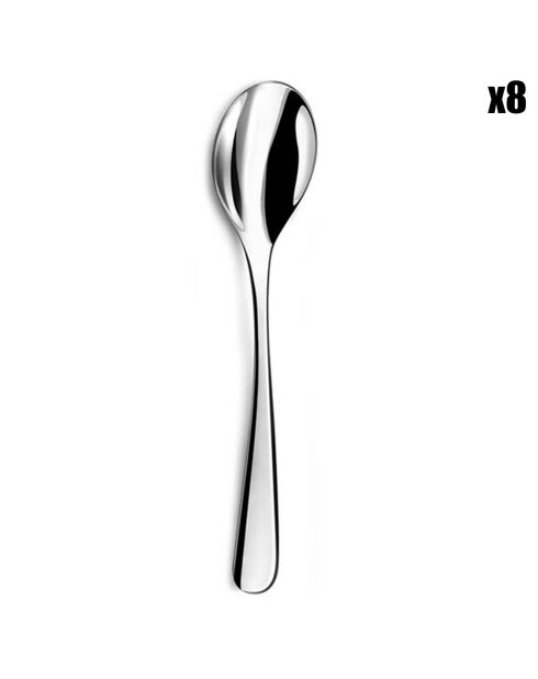 8 Cuillères à café Iris transparentes - 15.2 cm