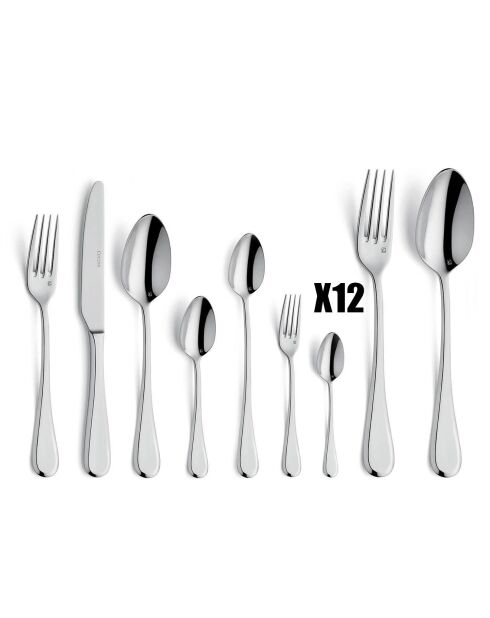 Ménagère Dunes argentée - 86 pièces