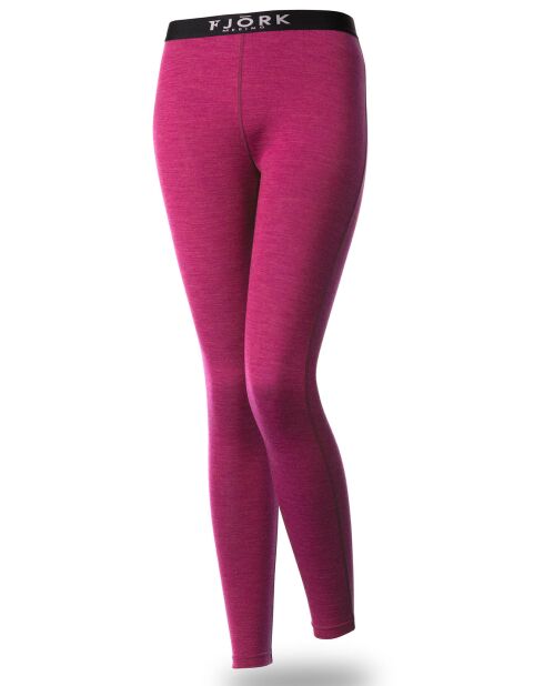 Legging 1ère couche 100% Laine Mérinos Bjork fuchsia