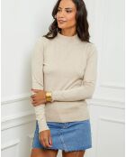 Pull en Cachemire mélangé Jade beige