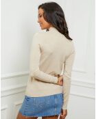 Pull en Cachemire mélangé Jade beige