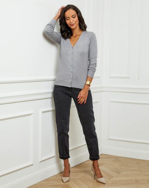 Gilet en Cachemire mélangé Yasmine gris