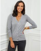 Gilet en Cachemire mélangé Yasmine gris
